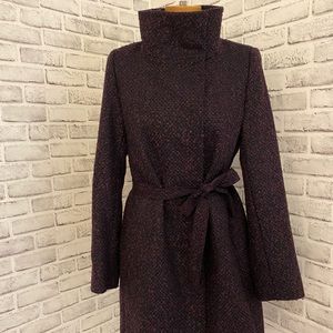 Tahari Wool Blend Purple long Coat